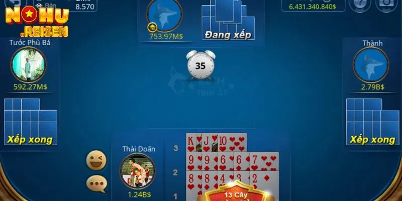 Các bộ bài trong luật chơi Mậu Binh Zingplay