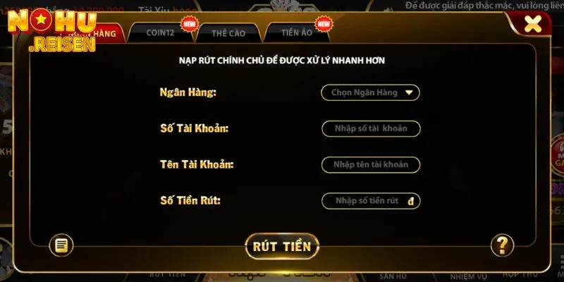 Cách rút tiền tại Go88