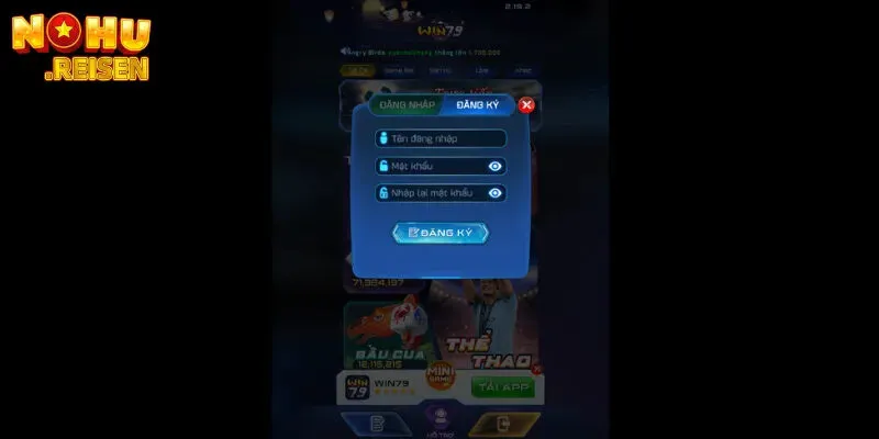 Đăng ký tài khoản Win79