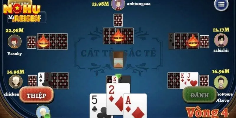 Đánh bài Catte 4 vòng đầu