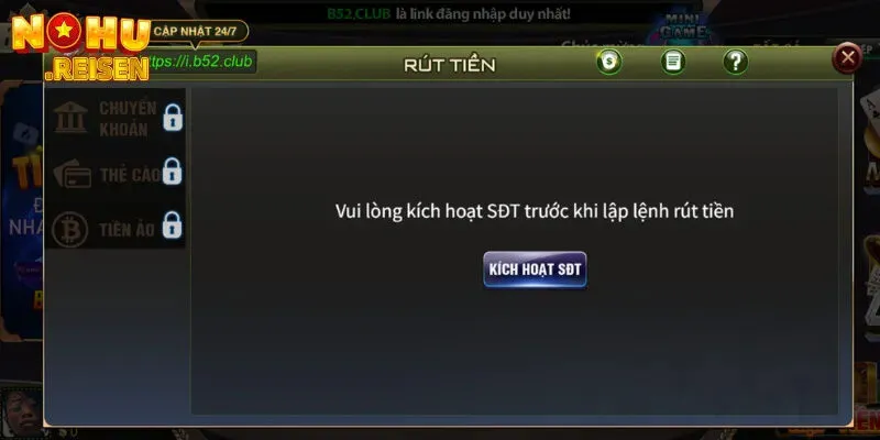 Hướng dẫn rút tiền B52 nhanh chóng & bảo mật